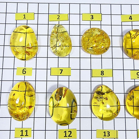 Lemon Amber Free Shape Cabochons