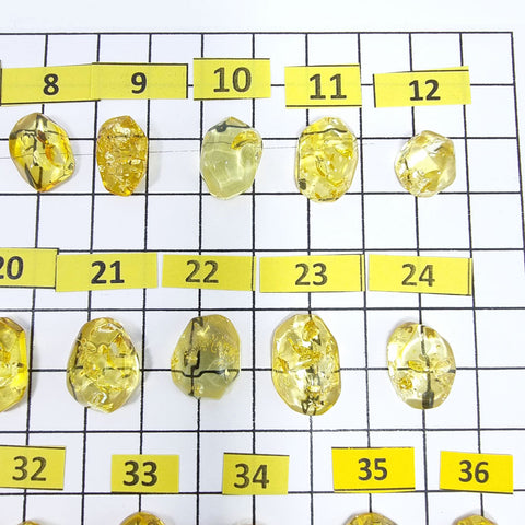 Lemon Amber Crystal Cut Cabochons