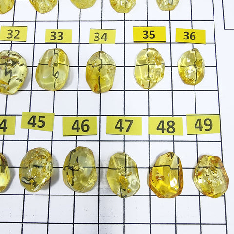 Lemon Amber Crystal Cut Cabochons