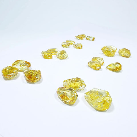 Lemon Amber Crystal Cut Stone