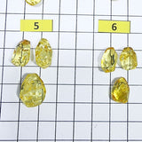 Lemon Amber Crystal Cut Stone