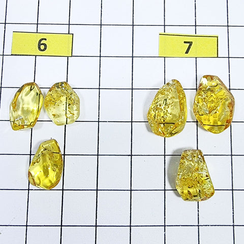 Lemon Amber Crystal Cut Stone