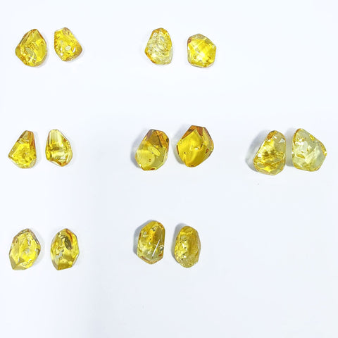 Lemon Amber Crystal Cut Stone