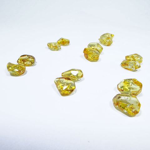 Lemon Amber Crystal Cut Stone