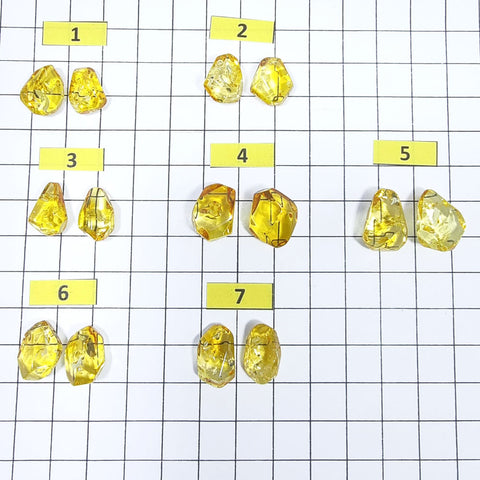 Lemon Amber Crystal Cut Stone