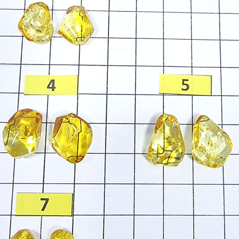 Lemon Amber Crystal Cut Stone