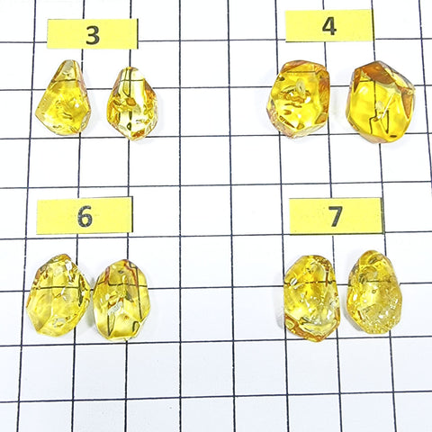 Lemon Amber Crystal Cut Stone