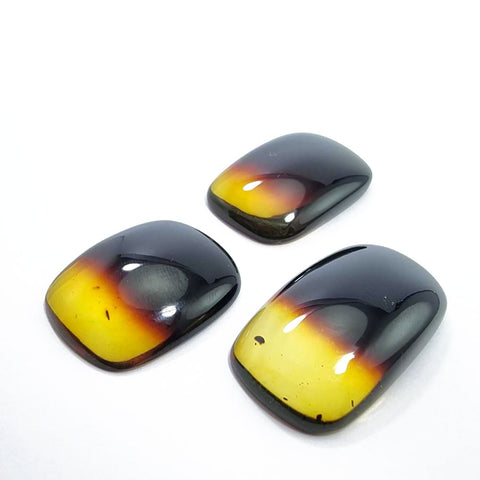 Gradient Amber Rectangular Shape Cabochons