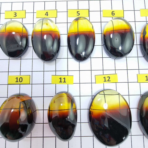 Gradient Amber Free Shape Cabochons