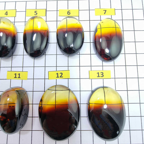 Gradient Amber Free Shape Cabochons