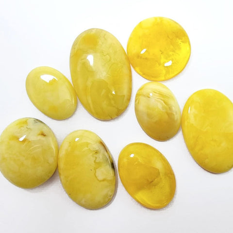 Milky Amber Free Shape Cabochons