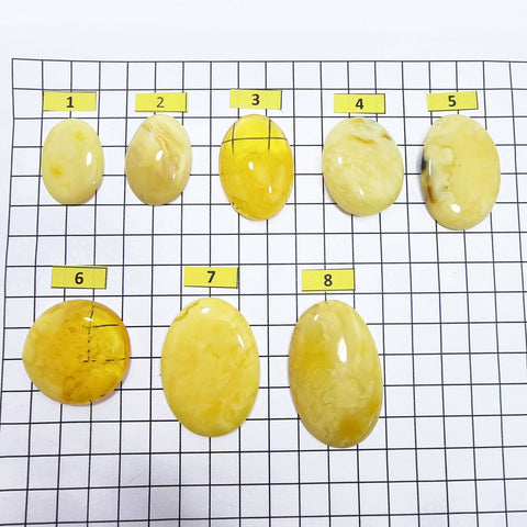 Milky Amber Free Shape Cabochons