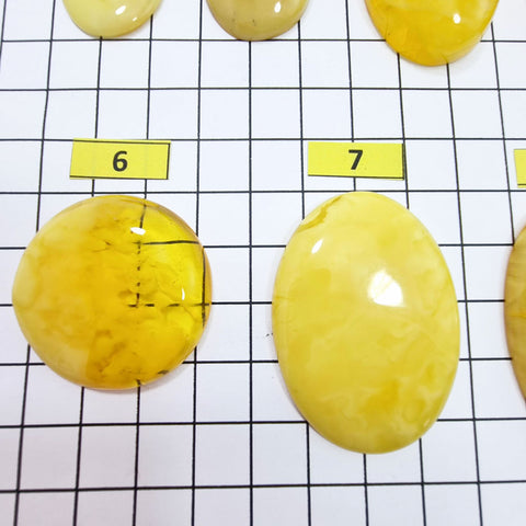 Milky Amber Free Shape Cabochons