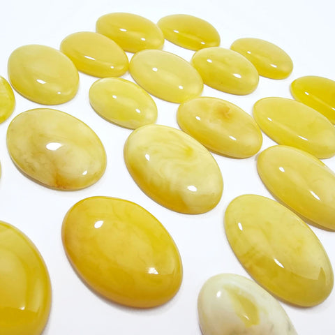 Milky Amber Free Shape Cabochons