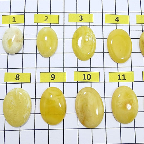 Milky Amber Free Shape Cabochons