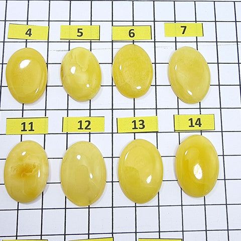 Milky Amber Free Shape Cabochons