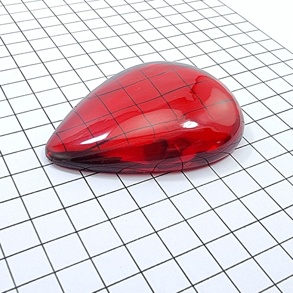 Red Amber Drop Free Shape Cabochons