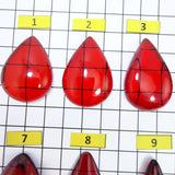 Red Amber Drop Free Shape Cabochons