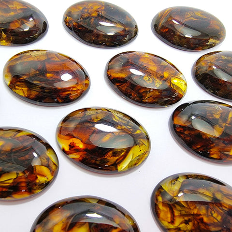 Cognac Amber Free Shape Cabochons