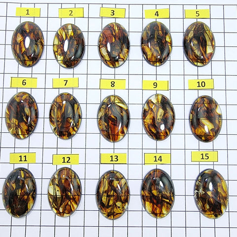 Cognac Amber Free Shape Cabochons