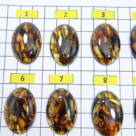 Cognac Amber Free Shape Cabochons