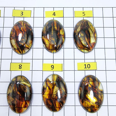 Cognac Amber Free Shape Cabochons