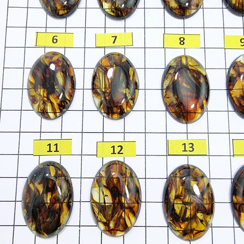 Cognac Amber Free Shape Cabochons