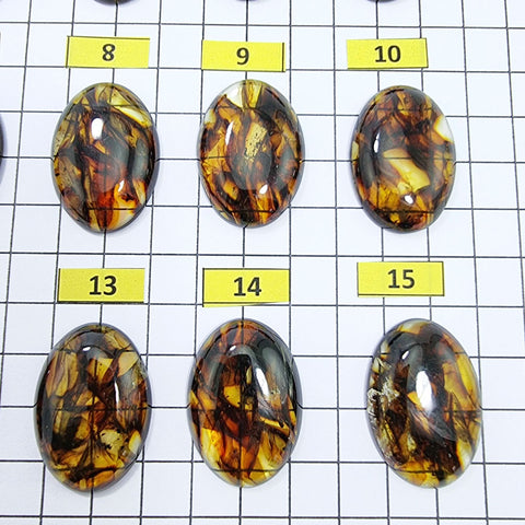 Cognac Amber Free Shape Cabochons