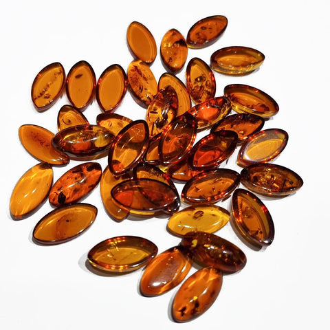 Cognac Amber Calibrated Marquise Cabochons