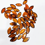 Cognac Amber Calibrated Marquise Cabochons