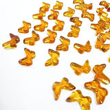 Cognac Amber Calibrated Butterfly Cabochons