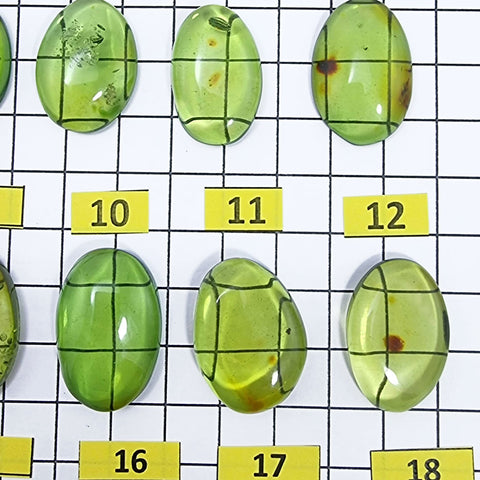 Green Amber Handmade Free Shape Cabochons