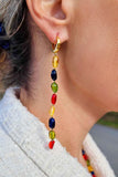 Multi-Color Amber Small Nugget Dangle Earrings
