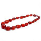 Red Amber Nuggets Beads Necklace