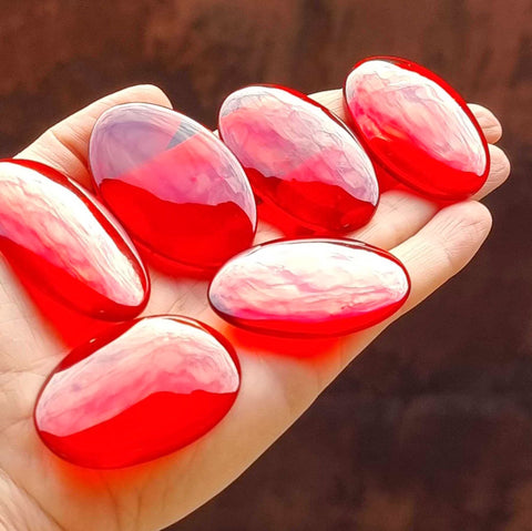 Red Amber Free Shape Cabochons