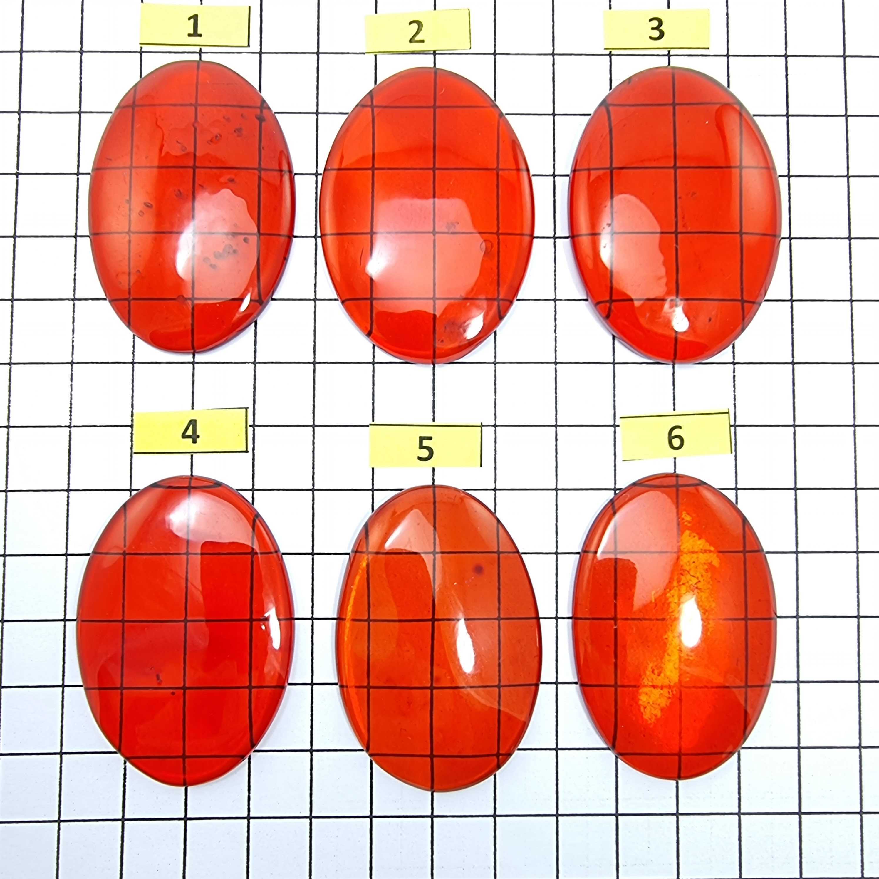 Red Amber Free Shape Cabochons