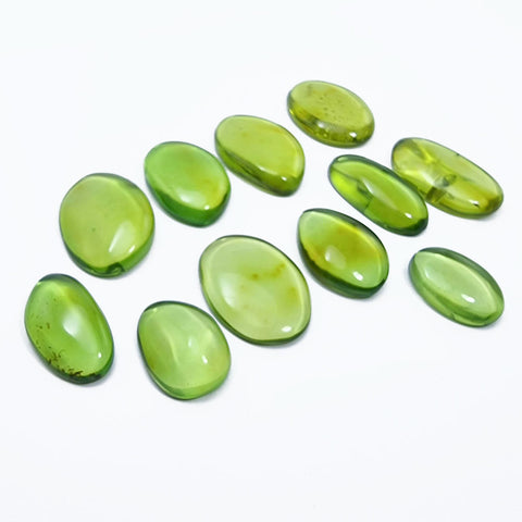 Green Amber Handmade Free Shape Cabochons