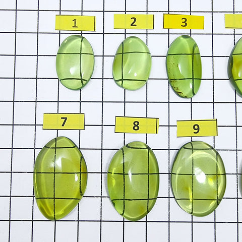 Green Amber Handmade Free Shape Cabochons