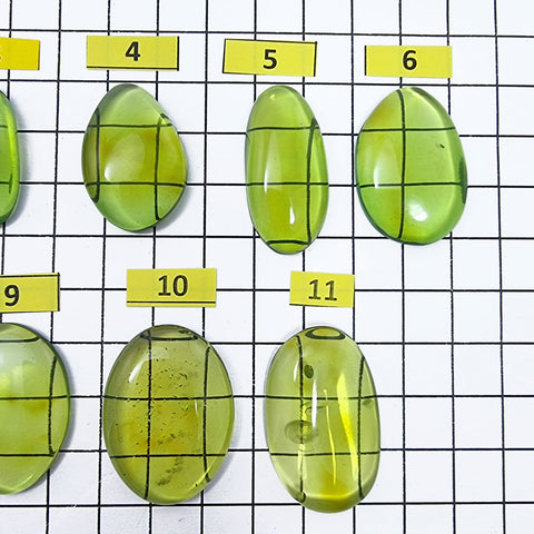 Green Amber Handmade Free Shape Cabochons