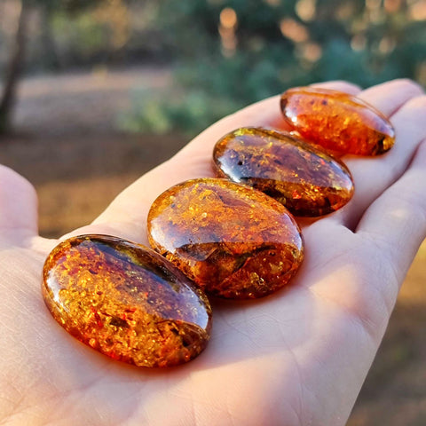 Cognac Amber Free Shape Cabochons