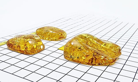 Lemon Amber Rectangular Free Shape Cabochons