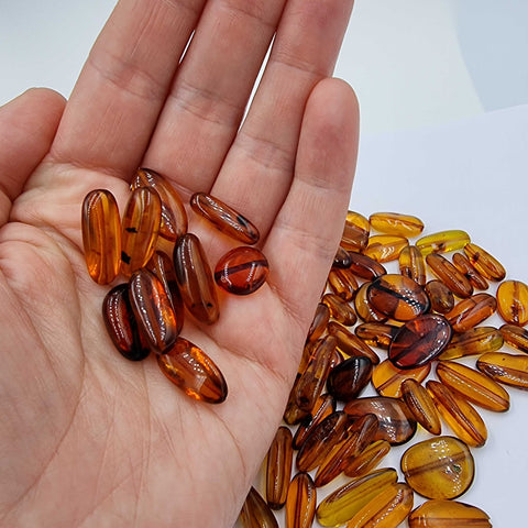 Cognac Amber Nuggets Beads