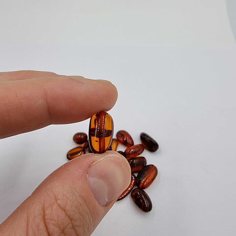 Cognac Amber Nuggets Beads