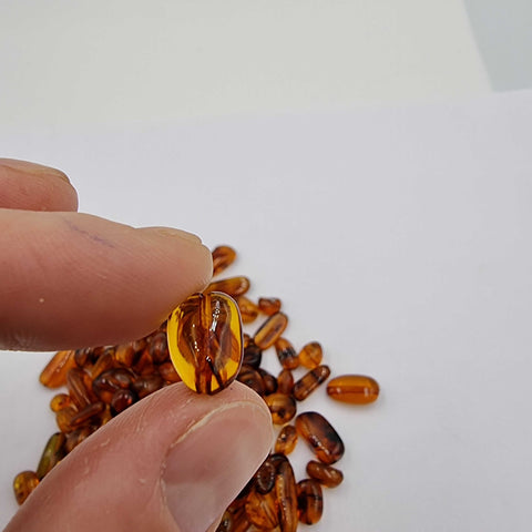 Cognac Amber Nuggets Beads