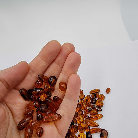 Cognac Amber Nuggets Beads