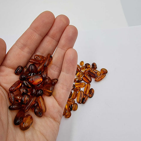 Cognac Amber Nuggets Beads