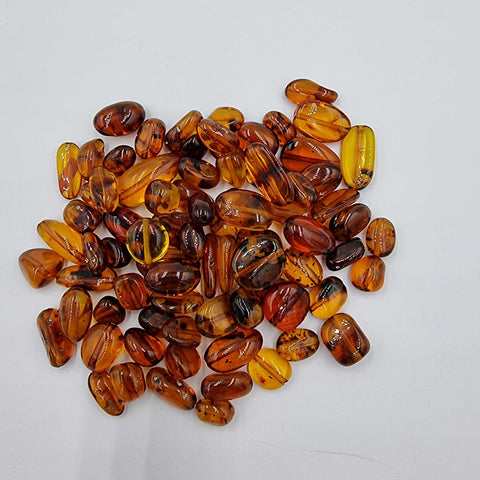 Cognac Amber Nuggets Beads