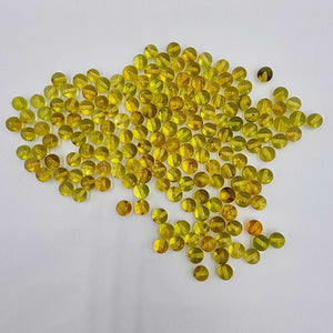 Green Amber Round Beads