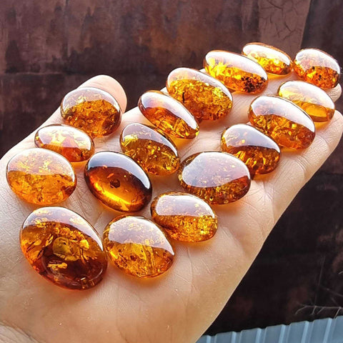 Cognac Amber Free Shape Cabochons