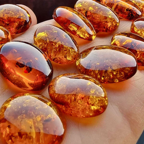 Cognac Amber Free Shape Cabochons